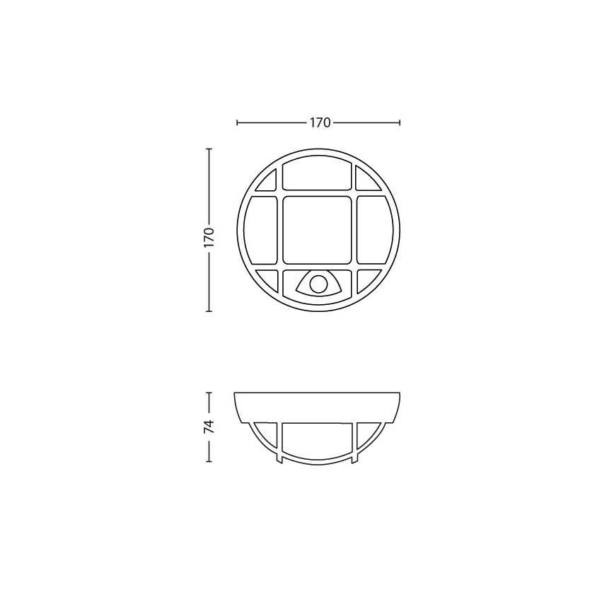 Philips 17319/30/16 - LED Екстериорен аплик със сензор EAGLE 1xLED/3W