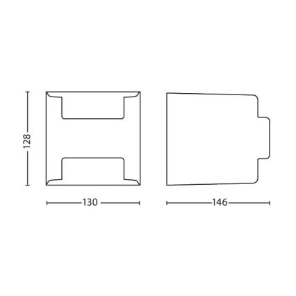 Philips - Екстериорен аплик 2xLED/4,5W/230V IP44