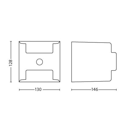 Philips -  Екстериорен аплик със сензор 2xLED/4,5W/230V IP44