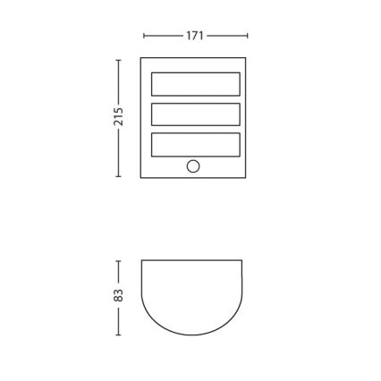 Philips - Екстериорен аплик със сензор 1xLED/6W/230V IP44