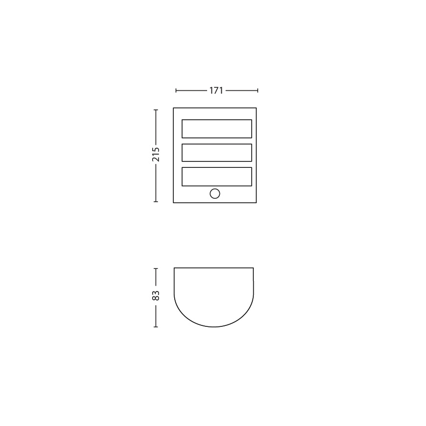 Philips - Екстериорен аплик със сензор 1xLED/6W/230V IP44