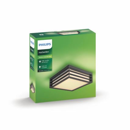 Philips - Екстериорна лампа 2xE27/14W IP44