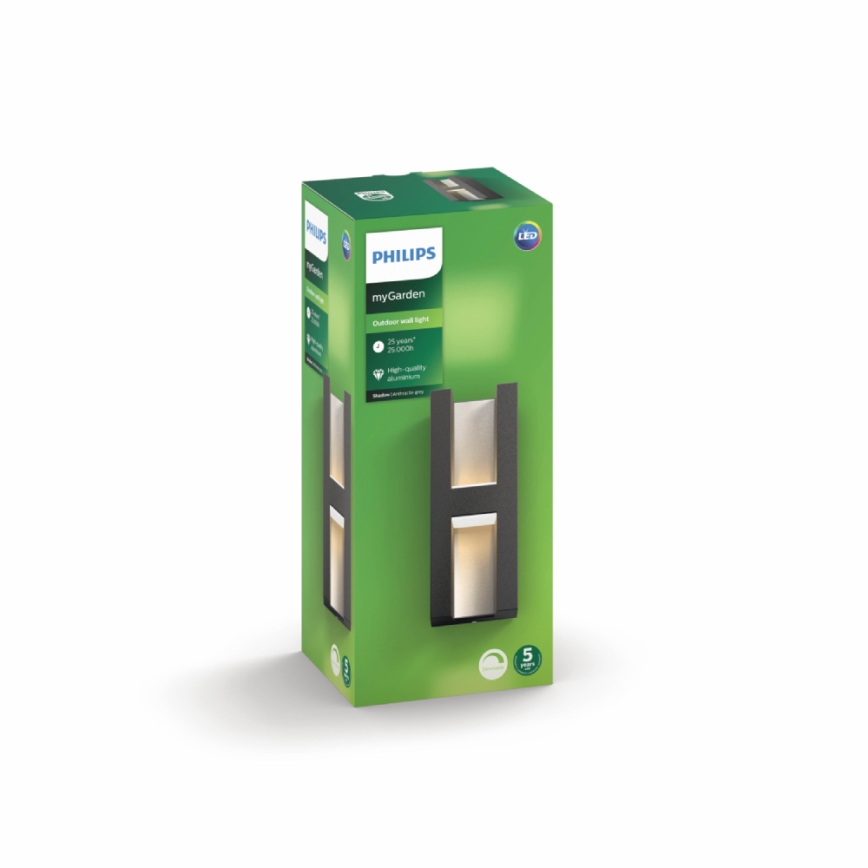 Philips - LED Екстериорен аплик 2xLED/4,5W IP44
