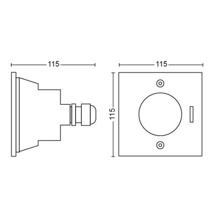 Philips - LED Екстериорна лампа за алея LED/3W
