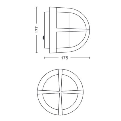 Philips - Екстериорна Стенна лампа 1xE27/42W/230V IP44