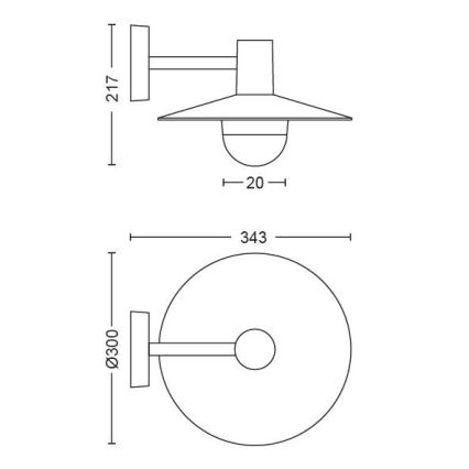 Philips - Екстериорен аплик 1xE27/42W/230V IP44
