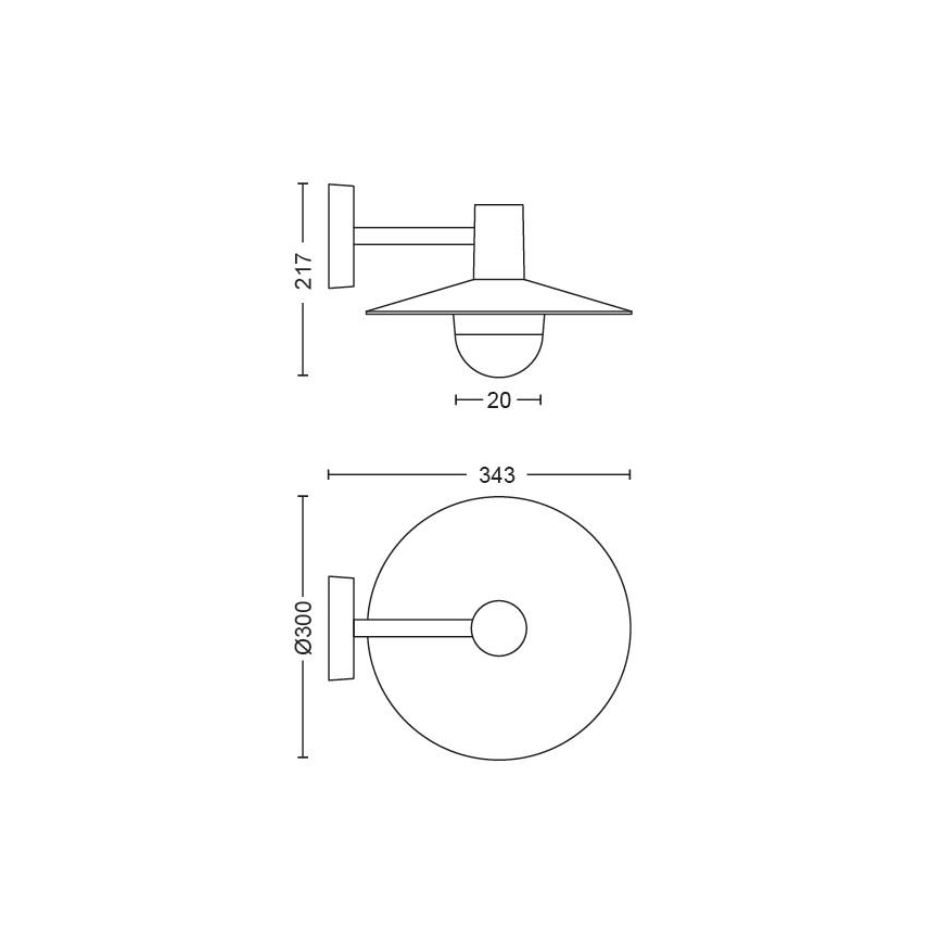 Philips - Екстериорен аплик 1xE27/42W/230V IP44