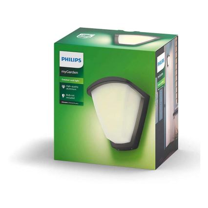 Philips 17383/93/PN - Екстериорна Стенна лампа KISKADEE 1xE27/42W/230V IP44