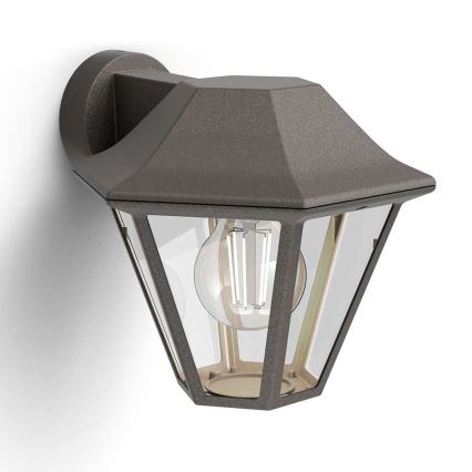Philips - Екстериорна Стенна лампа 1xE27/42W IP44