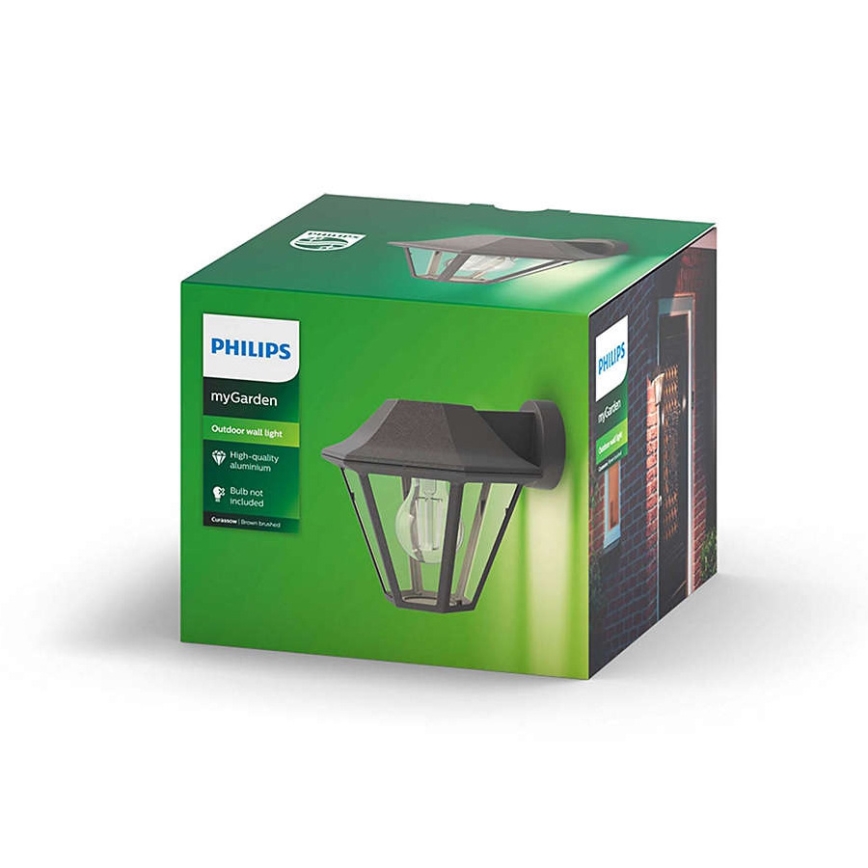 Philips - Екстериорна Стенна лампа 1xE27/42W IP44