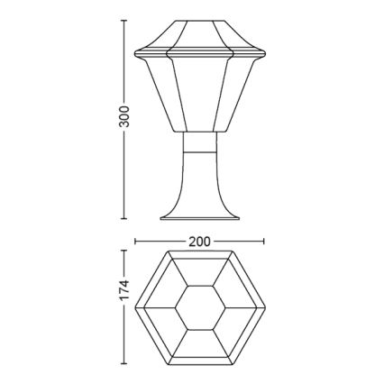 Philips - Екстериорна лампа 1xE27/42W/230V IP44