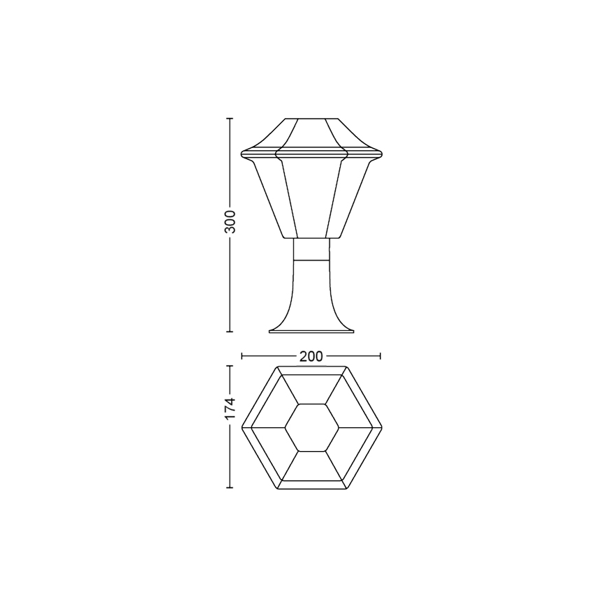 Philips - Екстериорна лампа 1xE27/42W/230V IP44