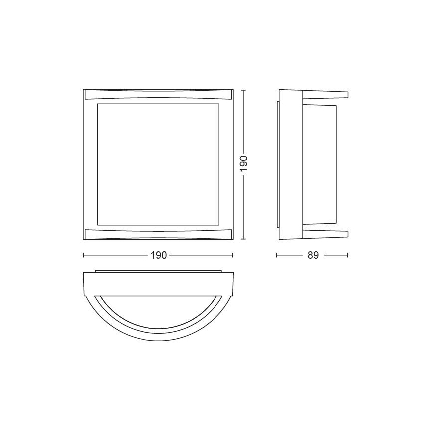 Philips - LED Екстериорен аплик LED/12W IP44