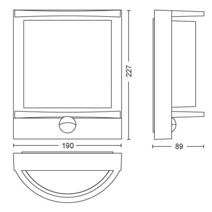 Philips - LED Екстериорен аплик LED/12W IP44