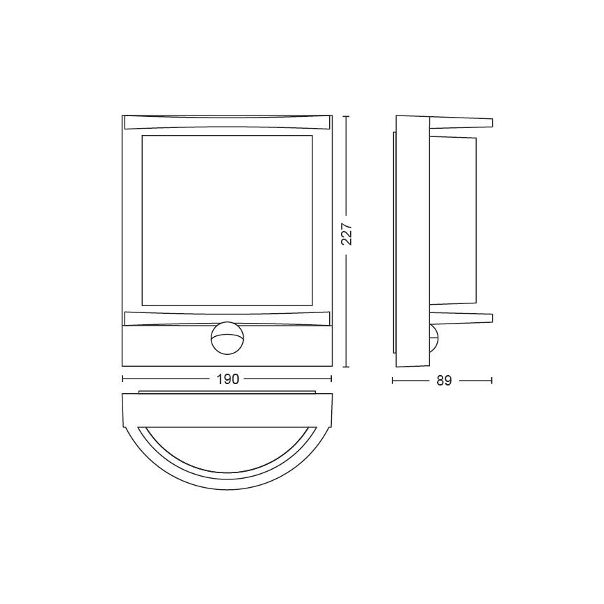Philips - LED Екстериорен аплик LED/12W IP44