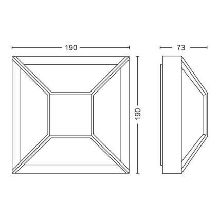 Philips - LED Екстериорен аплик LED/12W IP44
