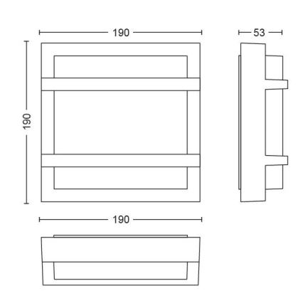 Philips - LED Екстериорен аплик LED/12W IP44
