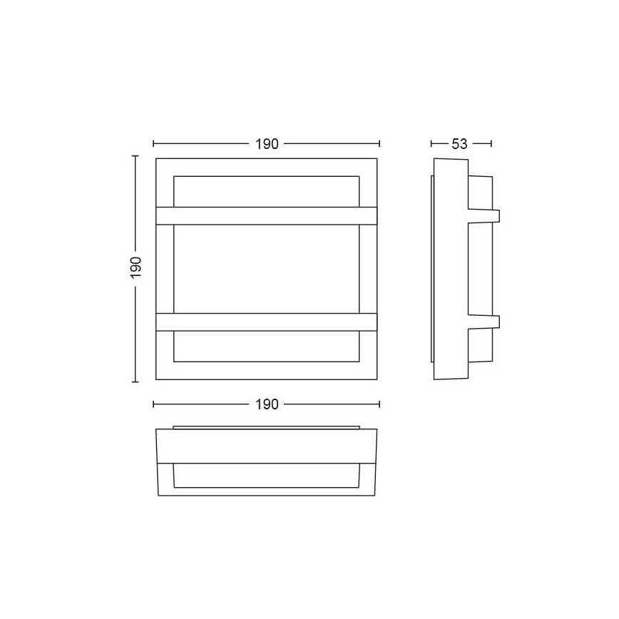 Philips - LED Екстериорен аплик LED/12W IP44
