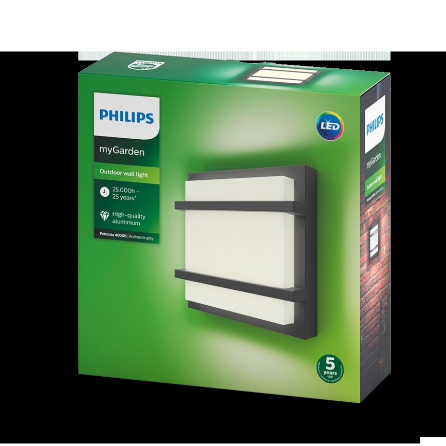 Philips - LED Екстериорен аплик LED/12W IP44
