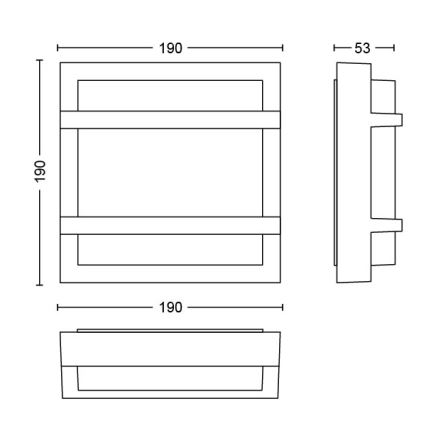 Philips - LED Екстериорен аплик LED/12W IP44