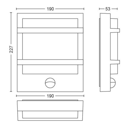Philips - LED Екстериорен аплик LED/12W IP44