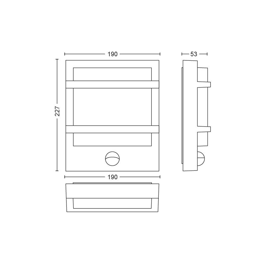 Philips - LED Екстериорен аплик LED/12W IP44