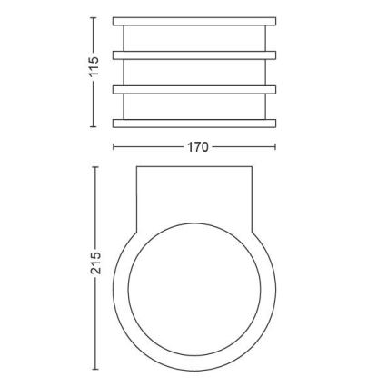 Philips - LED Димируем екстериорен аплик Hue LUCCA 1xE27/9,5W/230V IP44