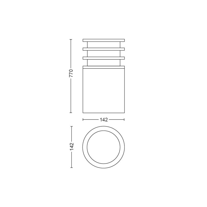 Philips - LED Димируема екстериорна лампа Hue LUCCA 1xE27/9,5W/230V IP44