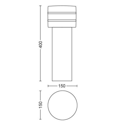 Philips - LED Димируема Екстериорна лампа Hue TUAR 1xE27/9,5W/230V IP44