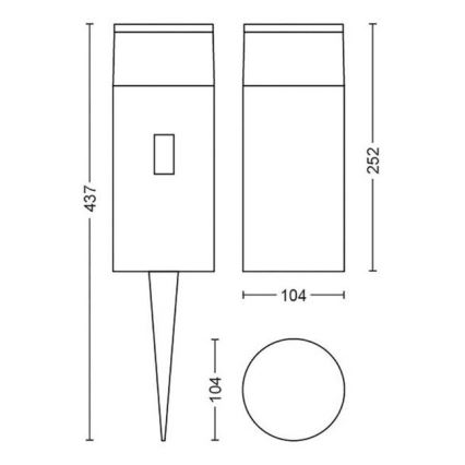 Philips - LED Димируема екстериорна лампа Hue CALLA LED/8W/230V IP65