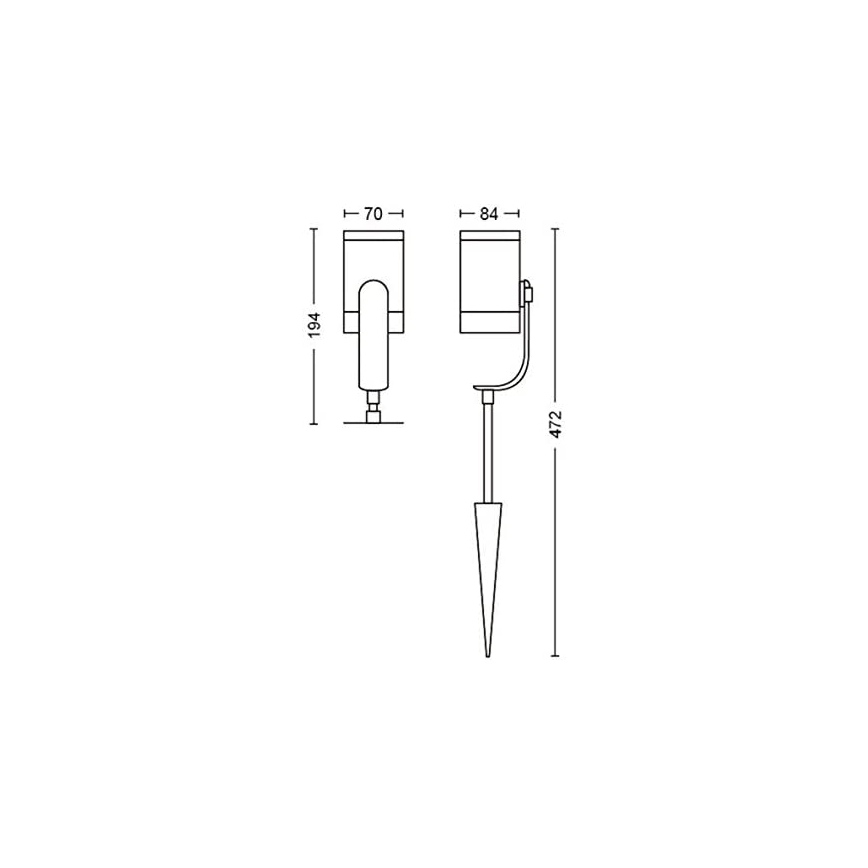 Philips - LED Екстериорен спот Hue LILY LED/8W/230V IP65