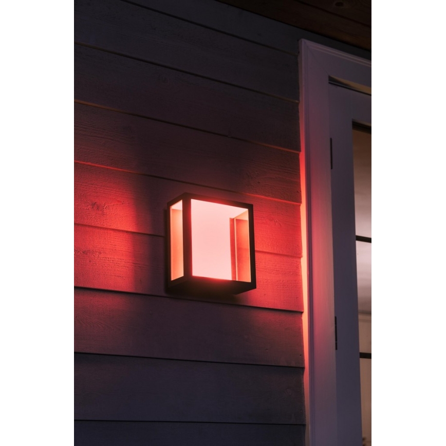 Philips - LED RGBW Димируем екстериорен аплик Hue IMPRESS 2xLED/8W/230V IP44