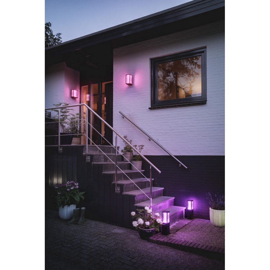 Philips - LED RGBW Димируем екстериорен аплик Hue IMPRESS 2xLED/8W/230V IP44