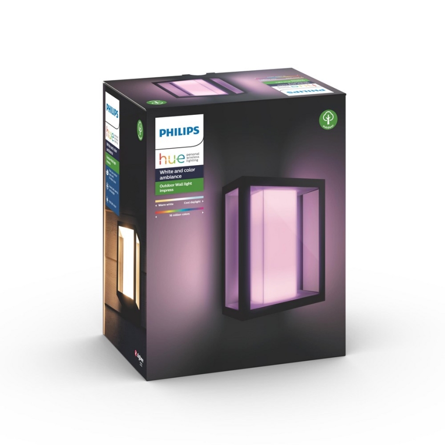 Philips - LED RGBW Димируем екстериорен аплик Hue IMPRESS 2xLED/8W/230V IP44
