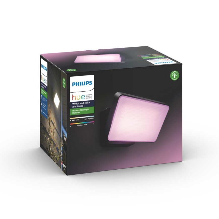 Philips - LED RGBW Димируем екстериорен reflektor Hue DISCOVER 2xLED/15W/230V 2000-6500K IP44