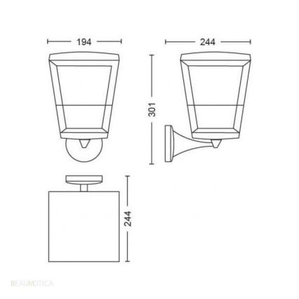 Philips - LED RGBW Димируем екстериорен аплик Hue ECONIC LED/15W/230V IP44