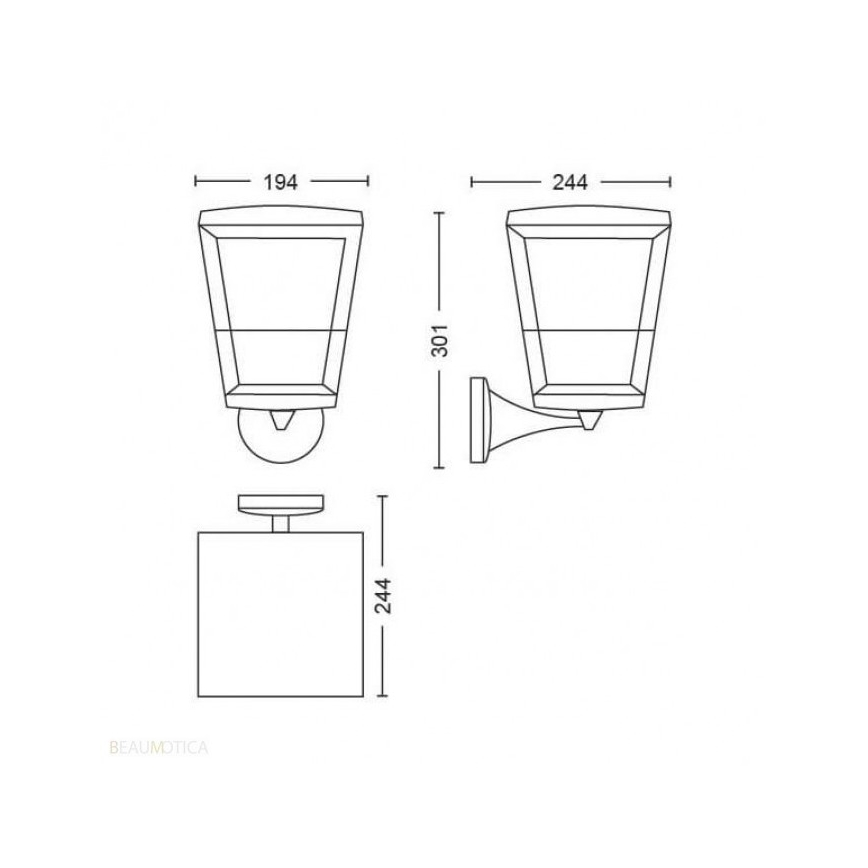 Philips - LED RGBW Димируем екстериорен аплик Hue ECONIC LED/15W/230V IP44