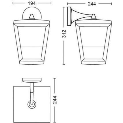 Philips - LED RGBW Димируем екстериорен аплик Hue ECONIC LED/15W/230V 2000-6500K IP44