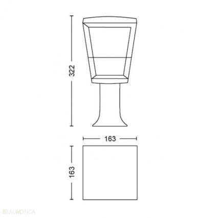 Philips - LED RGBW Димируем екстериорен лампа Hue ECONIC LED/15W/230V IP44
