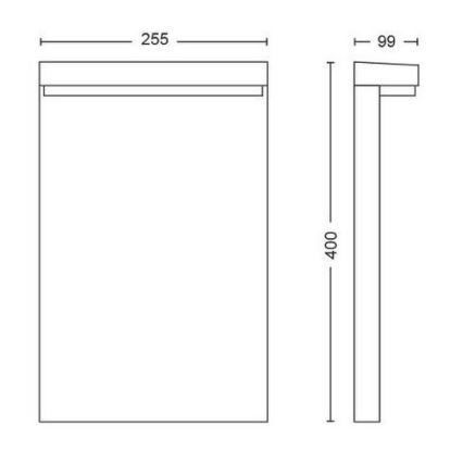 Philips - LED RGBW Димируем екстериорен лампа Hue NYRO LED/13,5W/230V 2000-6500K IP44