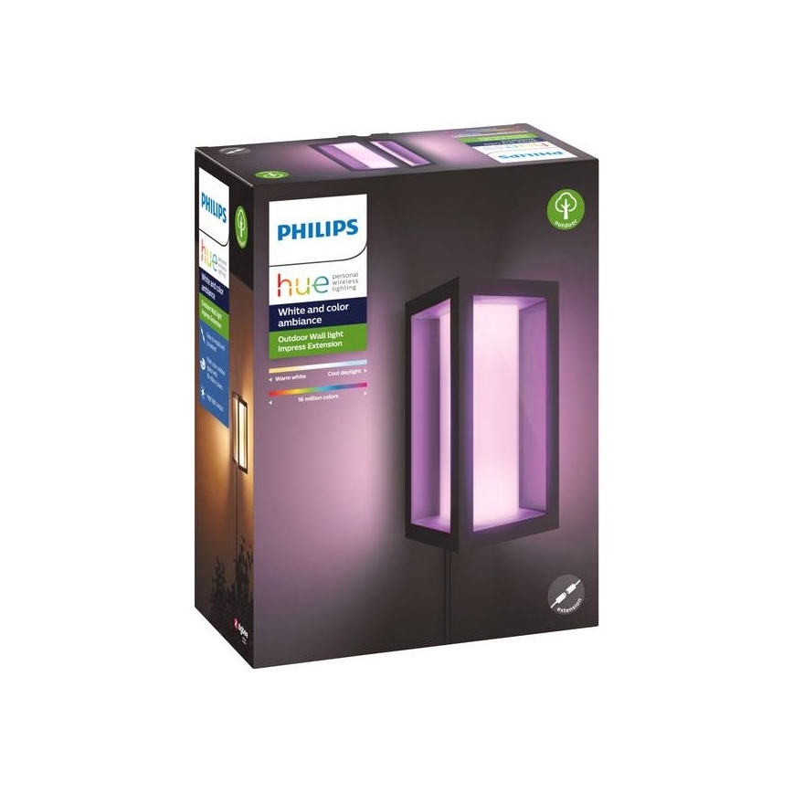 Philips - LED RGBW регулируемо външно стенен осветител Hue IMPRESS 2xLED/8W/24V 2000-6500K IP44