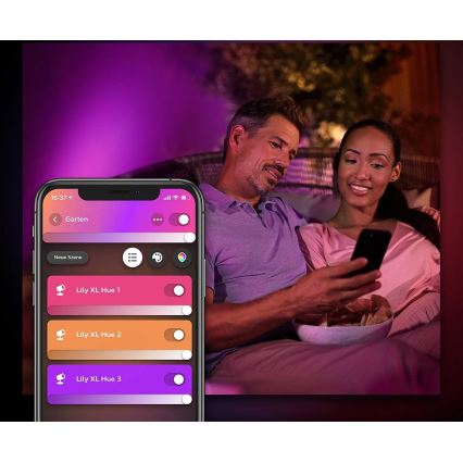 Philips - LED RGB регулируема външна лампа Hue LILY LED/15W/230V IP65