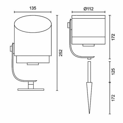 Philips - LED Димируема екстериорна лампа Hue LILY LED/15W/230V IP65