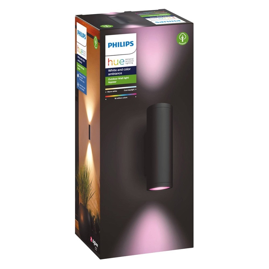 Philips - LED RGBW Димируем екстериорен аплик Hue APPEAR 2xLED/8W/230V IP44