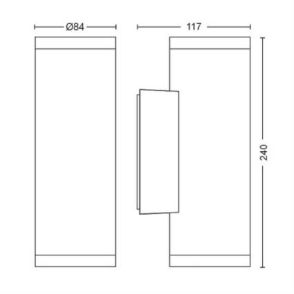 Philips - LED RGBW Димируем екстериорен аплик Hue APPEAR 2xLED/8W/230V IP44