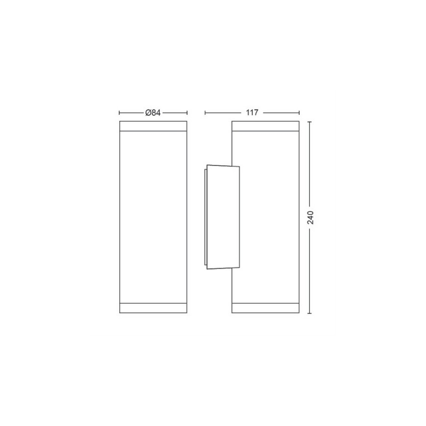 Philips - LED RGBW Димируем екстериорен аплик Hue APPEAR 2xLED/8W/230V IP44