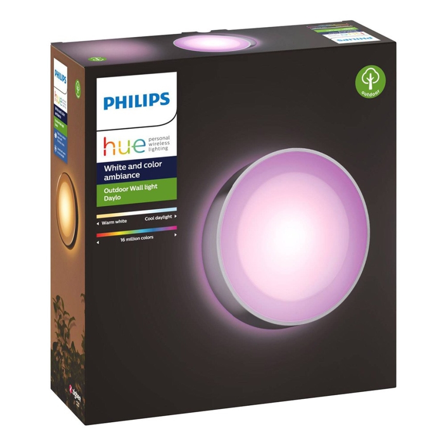 LED RGBW Димируем екстериорен аплик Hue DAYLO LED/15W/230V 2000-6500K IP44