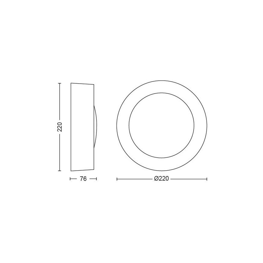LED RGBW Димируем екстериорен аплик Hue DAYLO LED/15W/230V 2000-6500K IP44