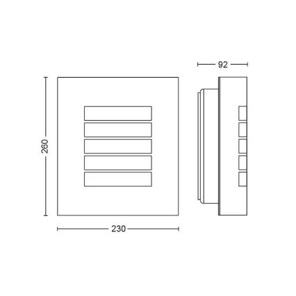Philips - Екстериорен аплик 1xE27/60W/230V IP44 антрацит