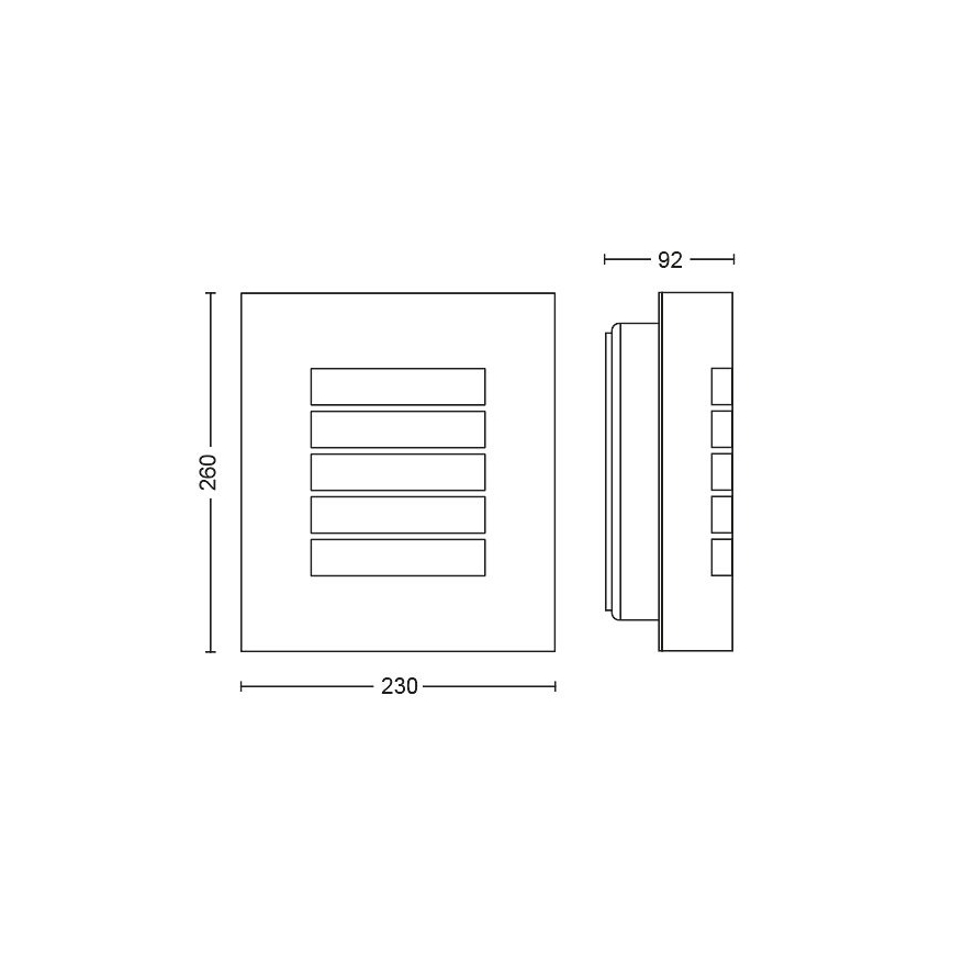 Philips - Екстериорен аплик 1xE27/60W/230V IP44 антрацит